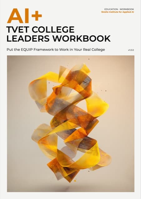 AI+ TVET College Leaders Workbook — front cover