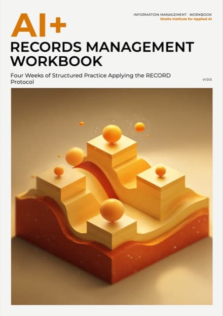 AI+ Records Management Workbook — front cover
