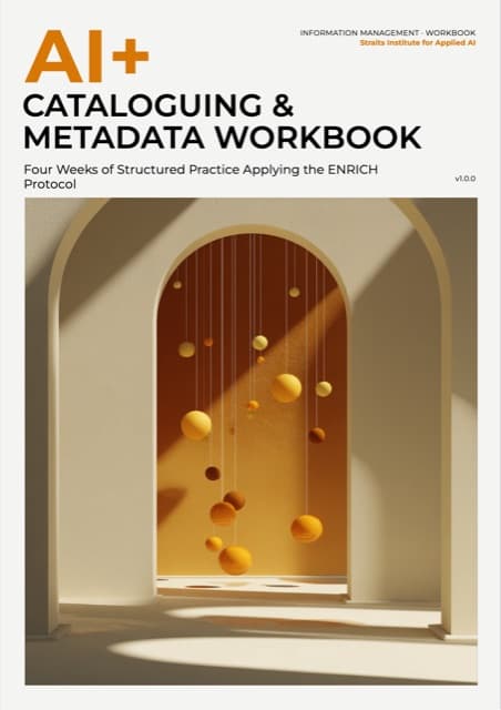 AI+ Cataloguing & Metadata Workbook — front cover