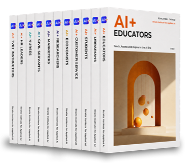 AI+ books standing in a row